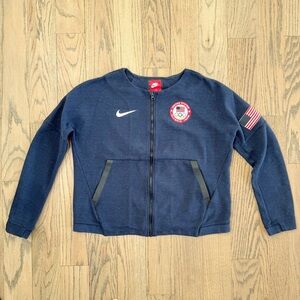 Nike Team USA Navy Blue Olympic Logo Jacket Size Large